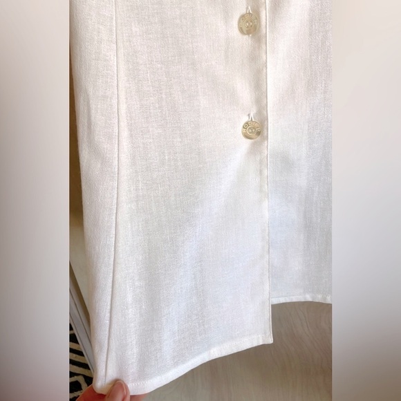 Rodier White Cotton Sleeveless Blouse Top 46 EU/14 US Button Front Women's - Picture 12 of 14